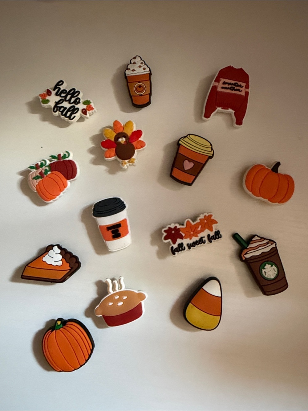 Autumn Pumpkin & Treats Croc Charms